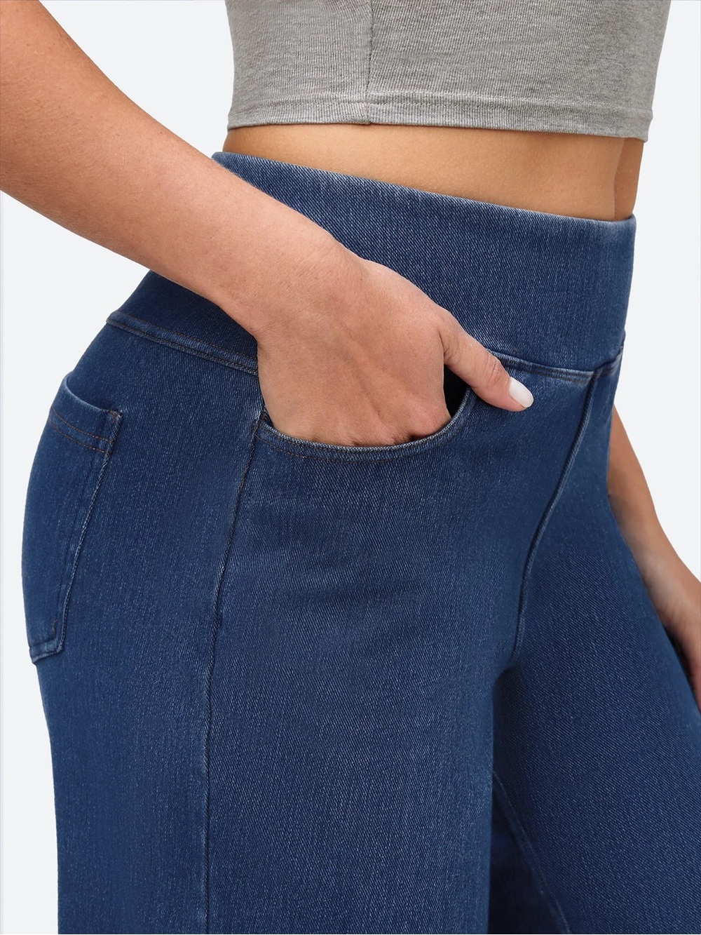 IUGA FlexDenim High-Waist Pull On Wide-Leg Jeans - Never worn